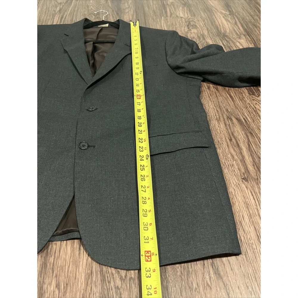 Banana Republic Blazer Mens 46R Gray Cotton 2 Button Slim Fit Sport Coat Jacket